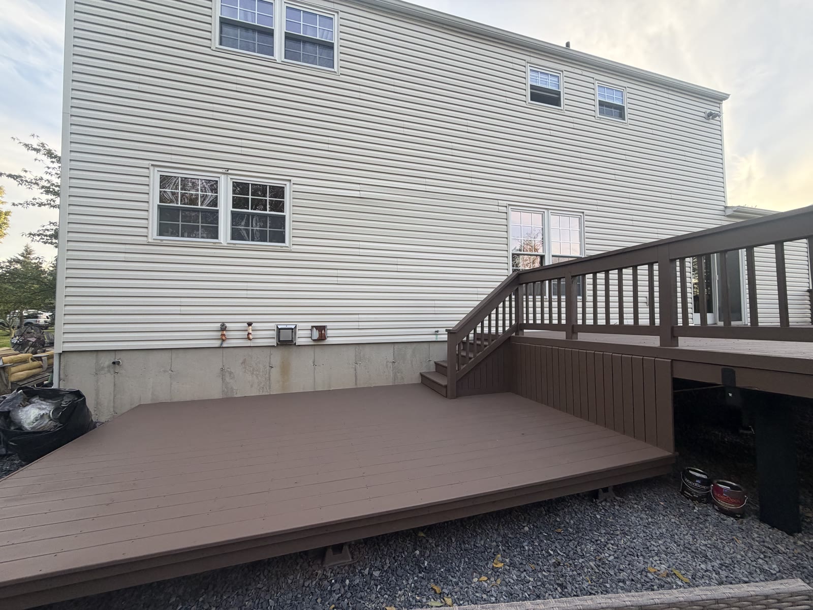 Two-Level Deck Build & Stain